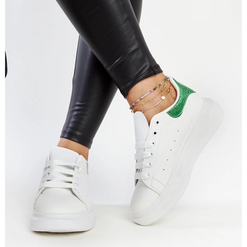 Tenisi albi Fatimah din piele ecologica 2