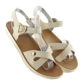 Sandale de dama comode 761 bej 1