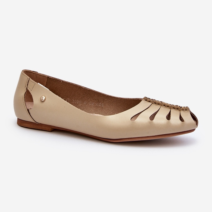 Zazoo 10009 Pantofi de balerini din piele confortabili pentru femei, bej 1 Zazoo 10009 Pantofi de balerini din piele confortabili pentru femei, bej 1