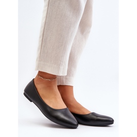 Balerini din piele ecologică de damă Negri Tindomiel negru 2