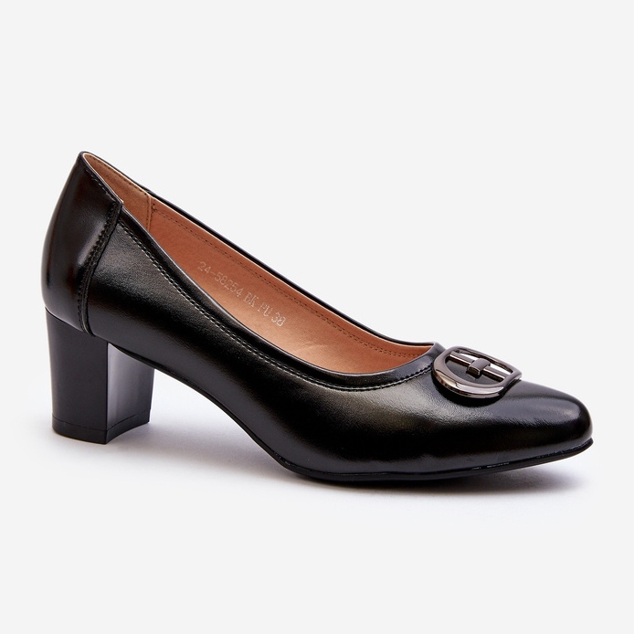 Vinceza Pompe Negre Aeliris Toc Cu Decor negru 1