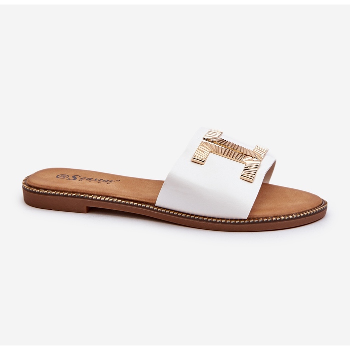 Seastar Flip-flops dama cu decor, alb Ollavia 1