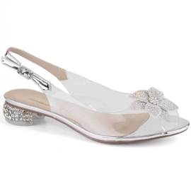 Sandale transparente S.Barski W OLI248B argintii 1