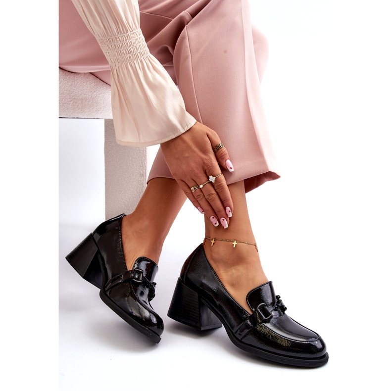 Vinceza Pantofi negri cu toc înalt negru 1