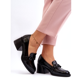 Vinceza Pantofi negri cu toc înalt negru 2