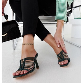 Pantofi cu toc verde închis de la Borna 1