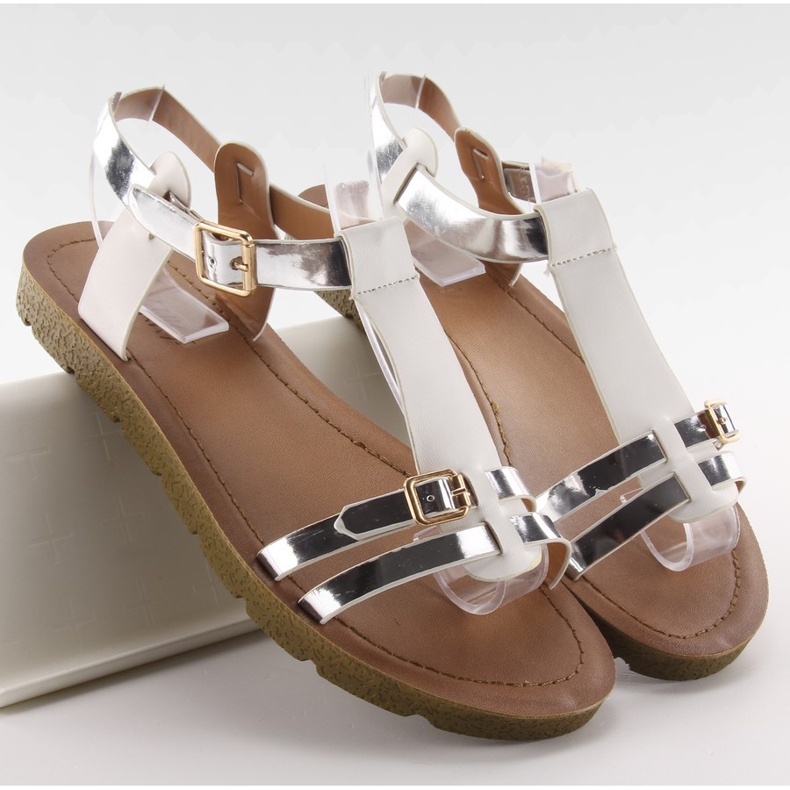 Sandale dama JK-60 Alb gri 1