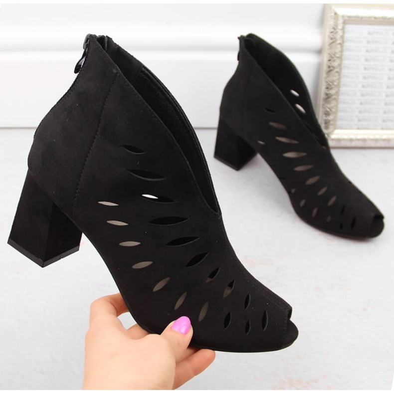 Botine Potocki W WOL225A din piele intoarsa, negre negru 2