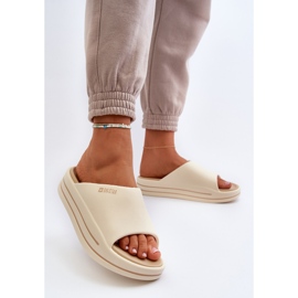 Flip-flops de damă pe platforma Big Star NN274A034 Bej 3
