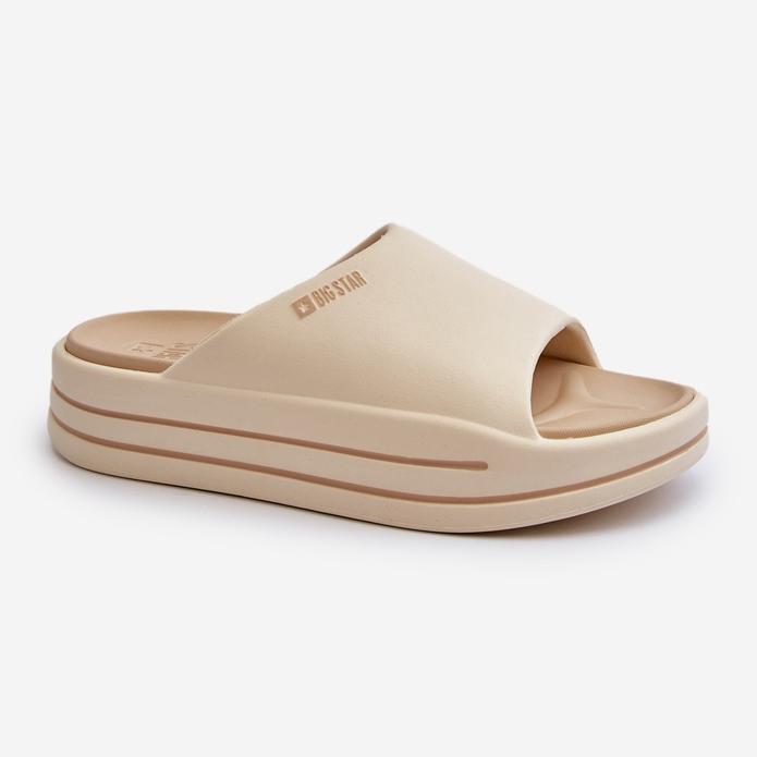 Flip-flops de damă pe platforma Big Star NN274A034 Bej 1