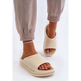 Flip-flops de damă pe platforma Big Star NN274A034 Bej 4