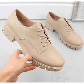 M. DASZYŃSKI Pantofi oxford de damă bej M.Daszyński MR23119-5 1 M. DASZYŃSKI Pantofi oxford de damă bej M.Daszyński MR23119-5 1