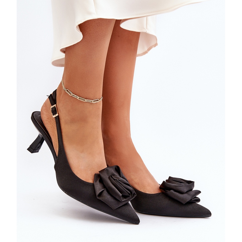 Tocuri înalte Ozena negre cu decor negru 2