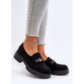 Vinceza Mocasini De Dama De piele intoarsa Cu Decorat, Negru, Loraleima 2