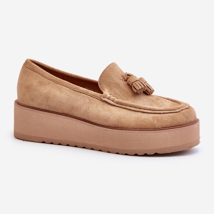 Mocasini De Dama Pe Platforma Cu Franjuri, Maro Mialani 2