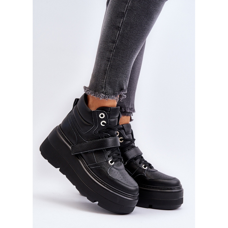 Pantofi de damă din piele Zazoo 3450 negri negru 2