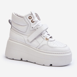 Pantofi de damă din piele Zazoo 3450 alb 1