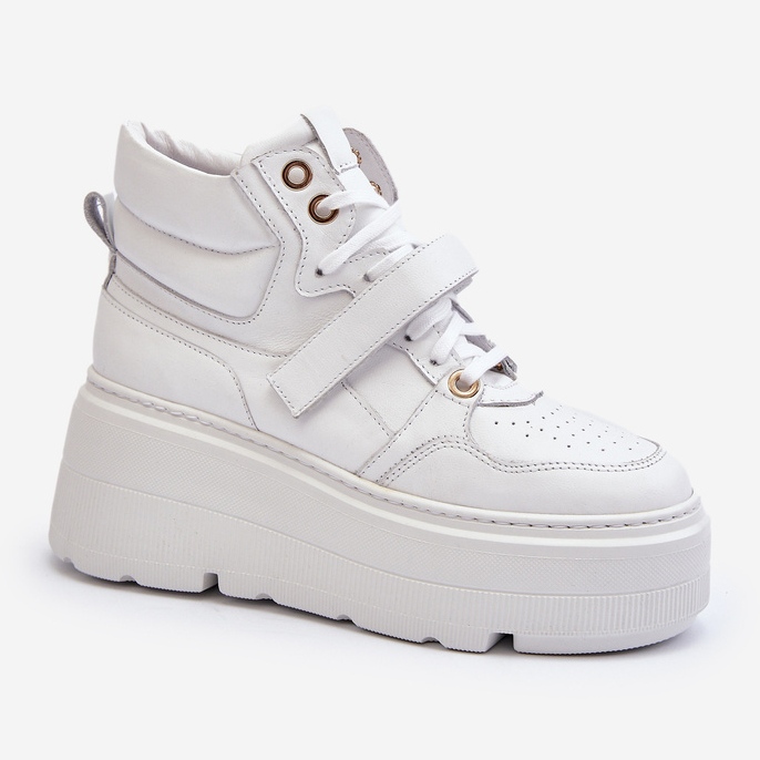 Pantofi de damă din piele Zazoo 3450 alb 1