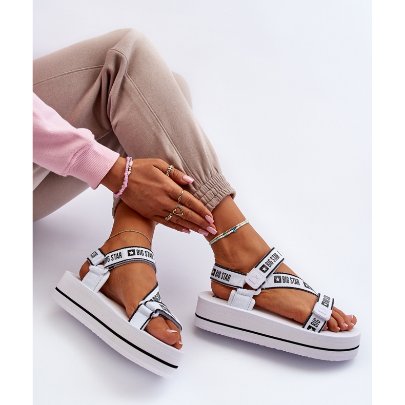 Sandale cu platformă pentru femei Big Star NN274A526 Alb 1