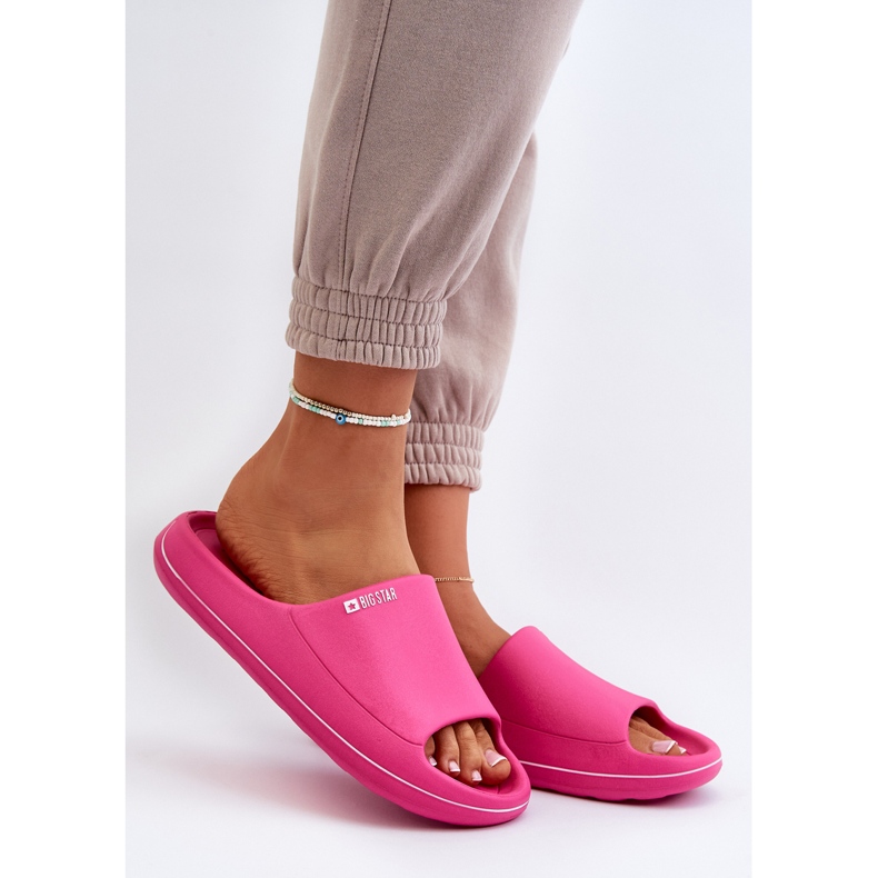 Flip-flops de damă ușoare Big Star NN274A041 fucsia roz 2
