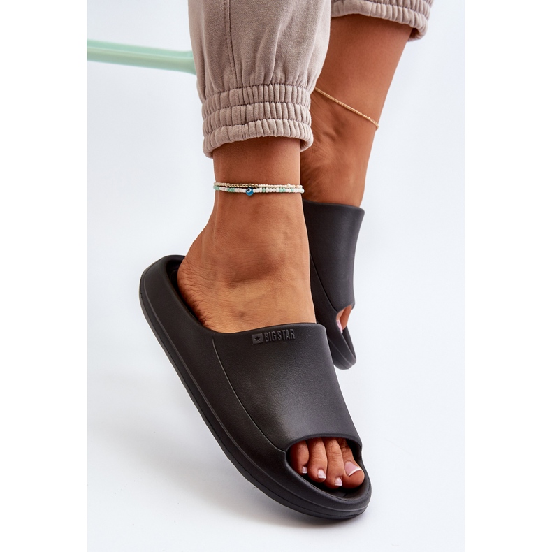 Flip-flops ușoare pentru femei Big Star NN274A042 Negru 1