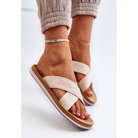 Flip-flops pentru damă Big Star NN274A057 Bej 8