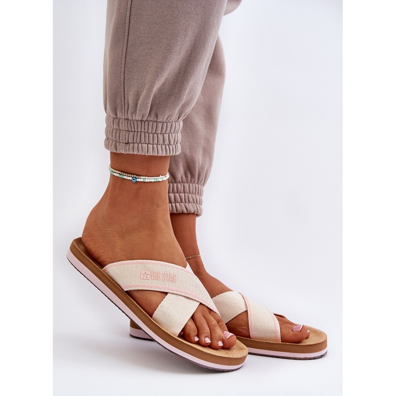 Flip-flops pentru damă Big Star NN274A057 Bej 2