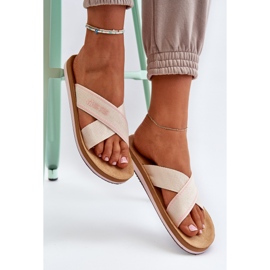 Flip-flops pentru damă Big Star NN274A057 Bej 7