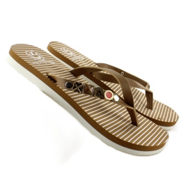 Flip-flops cu curea decorată B762 Beige bej 2