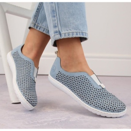 Pantofi ajurati confortabili Rieker W RKR653 albastru 2