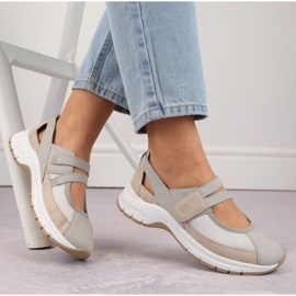 Rieker Pantofi confortabili cu velcro Remonte W RKR660 multicolor 2