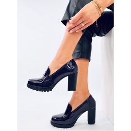 Mocasini Jeffis Dark Blue cu toc lacuit albastru 2 Mocasini Jeffis Dark Blue cu toc lacuit albastru 2