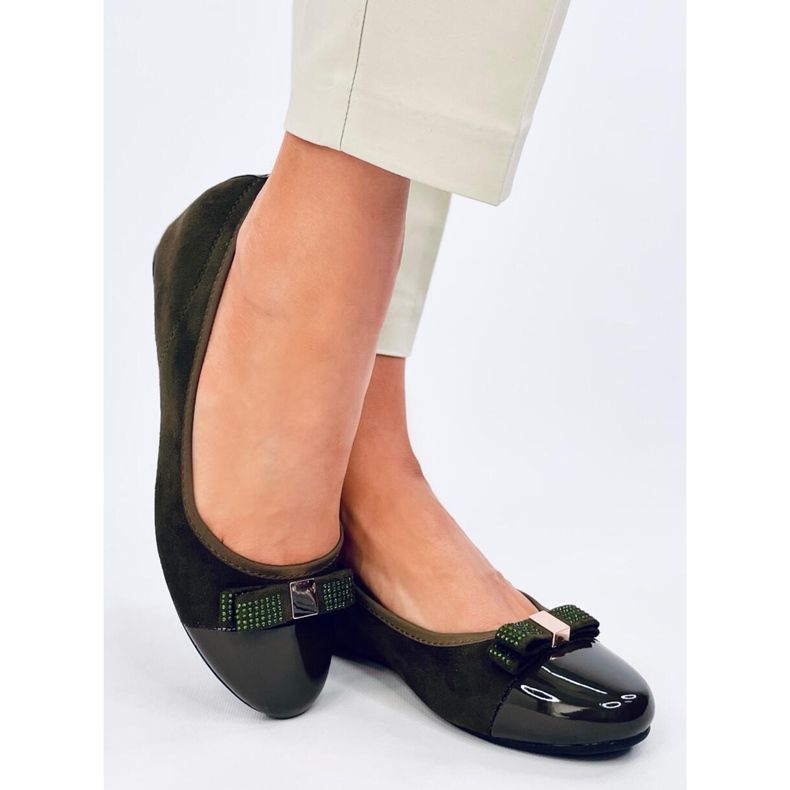 Balerini Abecas verzi cu wedge verde 2 Balerini Abecas verzi cu wedge verde 2