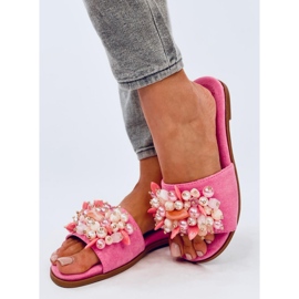 Seastar Șlapi Lumsen Fuchsia cu pietre colorate roz 2