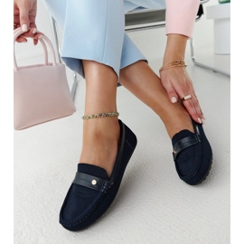 Mocasini din stofa bleumarin de la Fombio albastru 1