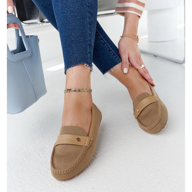 Mocasini din stofa maro de la Fombio 1 Mocasini din stofa maro de la Fombio 1