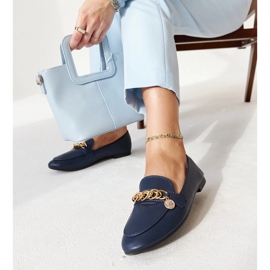 Mocasini bleumarin cu lant Scaletta albastru 1