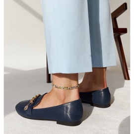 Mocasini bleumarin cu lant Scaletta albastru 5