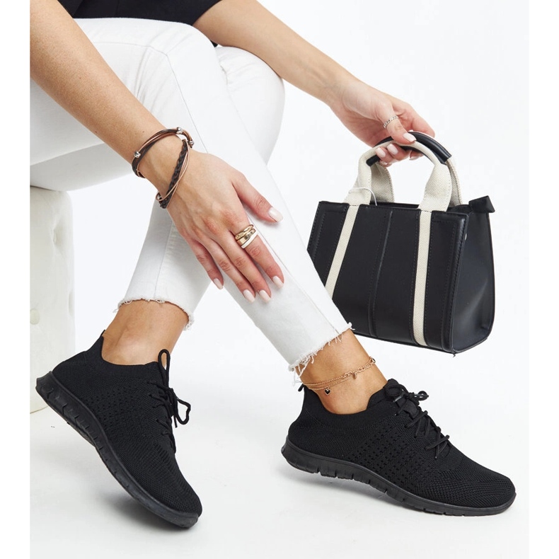 Tenisi Mairago din material negru 1