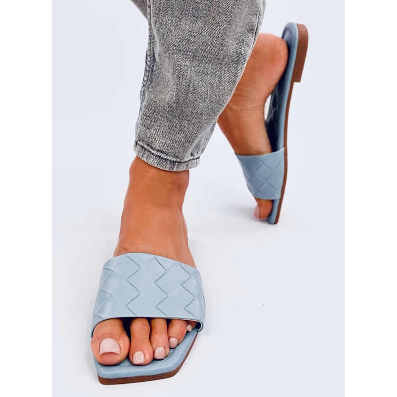 Papuci cu talpa patrata Sahar LT.BLUE albastru 1