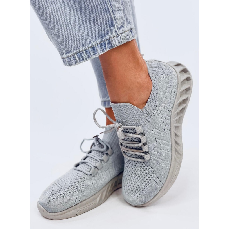 Pantofi sport cu șosetă Neam Grey gri 2