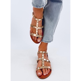 Sandale cu crampoane Neha Gold de aur 1