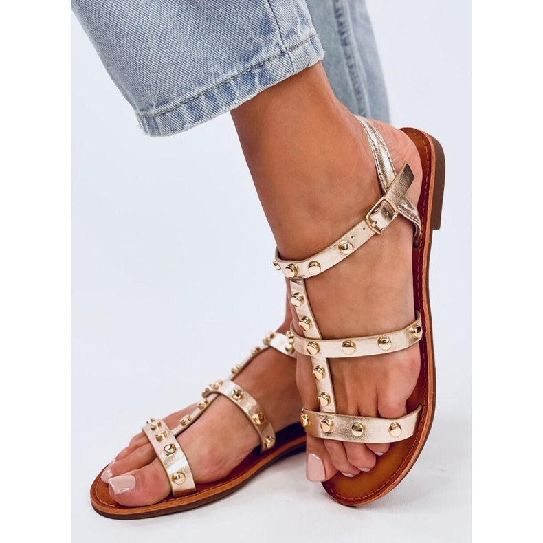 Sandale cu crampoane Neha Gold de aur 2