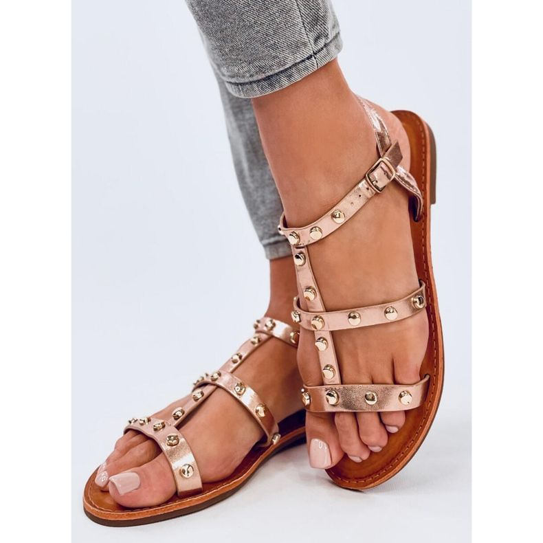 Sandale cu crampoane Neha Champagne roz 2
