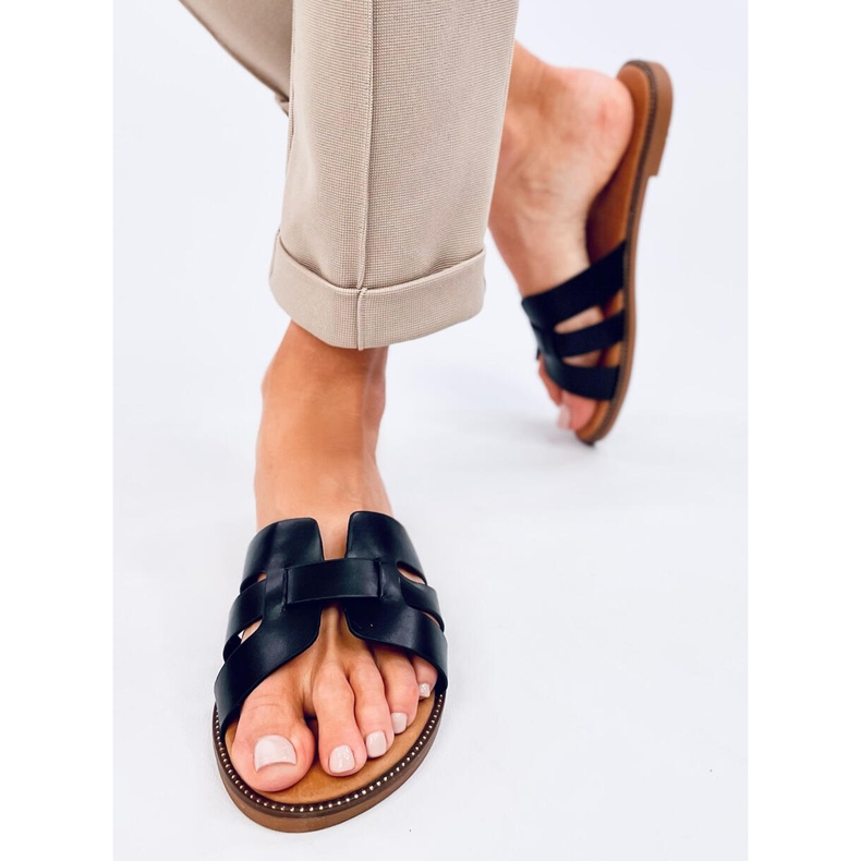 Slapi damă Charnes Black negru 1