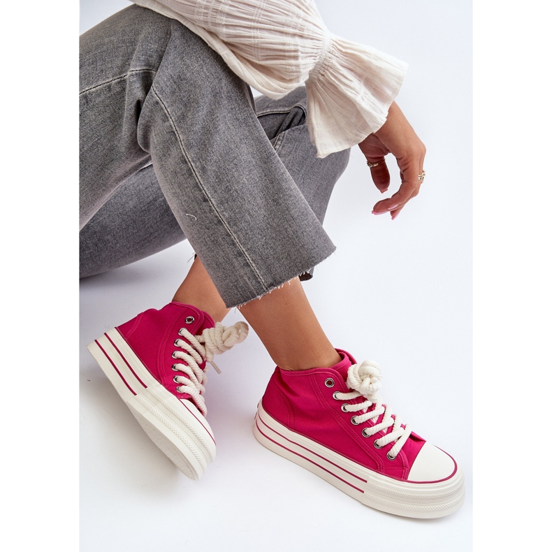 Pantofi de damă cu platformă Fuchsia Aineri roz 2