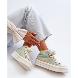 Pantofi de damă cu platformă Mint Aineri verde 1