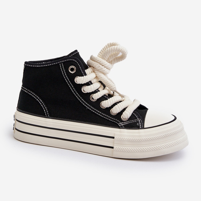 Pantofi de damă cu platformă negru Aineri 2