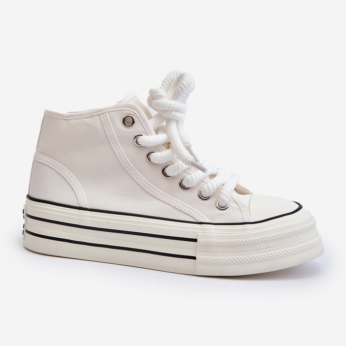 Pantofi de damă cu platformă alb Aineri 2