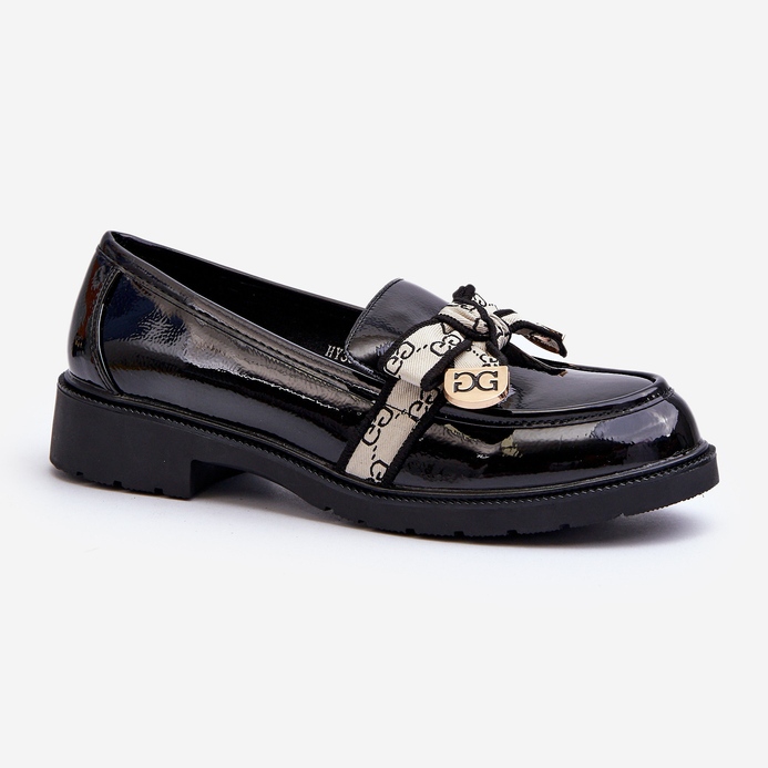 Mocasini Brogues dama patentati S.Barski HY330A Negru 2